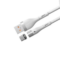 1m, USB-C - USB кабель: Baseus Zinc Magnetic - Белый