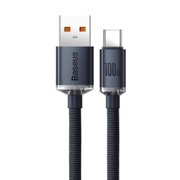1.2m, USB-C - USB cable, up to 100W: Baseus Crystal Shine - Black