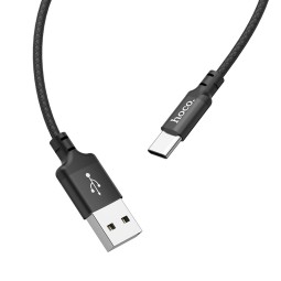 2m, USB-C - USB кабель: Hoco X14 - Чёрный