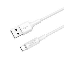 Hoco кабель: 1m, USB-C, Type-C - USB: X25 - Белый