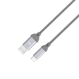 1m, USB-C - USB 3.0 кабель: Silicon Power Fast - Серый