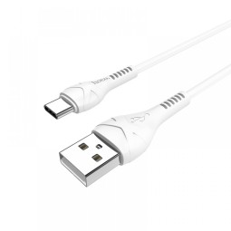 Hoco кабель: 1m, USB-C, Type-C - USB: X37 - Белый