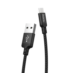 Hoco кабель: 2m, Micro USB - USB: X14 - Чёрный