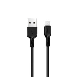 1m, Micro USB - USB kaabel, juhe: Hoco X20 - Must