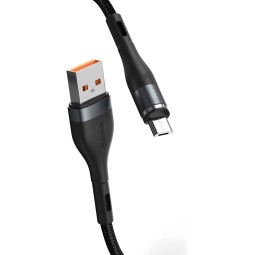 1m, Micro USB - USB кабель: Baseus Zinc Magnetic - Чёрный