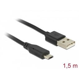 Delock кабель: 1.5m, Micro USB - USB