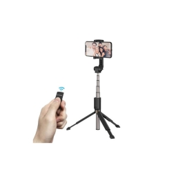 Selfie stick up to 90cm, tripod up to 86cm, Bluetooth: BlitzWolf BS4 - Black