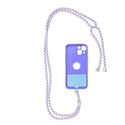 Шнурок на шею с карабином 165cm - Фиолетовый