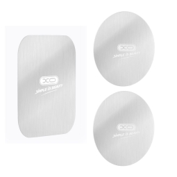 Металлические пластинки для магнитных держателей, 3 пластинки: Xo Y2 -  Серебристый