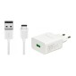 Charger USB-C: Cable 2m + Adapter 1xUSB, up to 18W QuickCharge