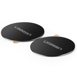 Металлические пластинки для магнитных держателей, 2 пластинки: Ugreen Metal - Чёрный