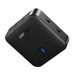 Аудио ресивер + трансмиттер Bluetooth 5.0 адаптер - AUX: aptX HD, аккумулятор до 15 часов: Ugreen Transceiver CM144 - Чёрный