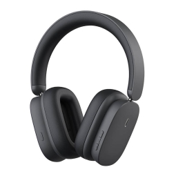 Wireless Headphones, Bluetooth 5.2, Hybrid ANC, music up to 70 hours, 40mm: Baseus Bowie H1 -  Dark Gray