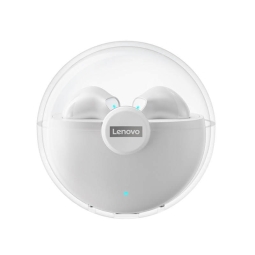 Wireless Earphones, Bluetooth 5.0,
 battery 30mAh up to 4 hours, case 300mAh, Lenovo ThinkPlus LP80 - White