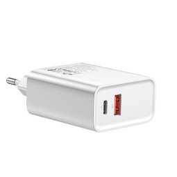 Charger 1xUSB-C + 1xUSB, up to 20W QuickCharge power adapter