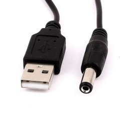 Juhe, kaabel: 0.9m, USB, male - DC 5.5x2.1mm, male
