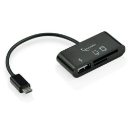 Card reader: Micro USB male - SD, micro SD, card reader
