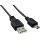 Juhe, kaabel: 0.3m, Mini USB - USB 2.0