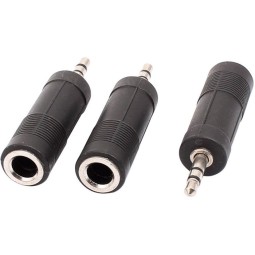 Adapter, üleminek: Audio-jack, AUX, 3.5mm, pistik - Audio-jack, 6.35mm, pesa