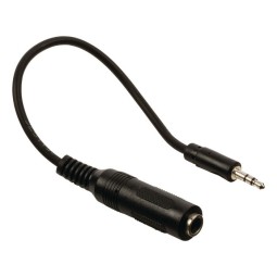 Adapter: 0.15m, Audio-jack, AUX, 3.5mm, male - Audio-jack, 6.35mm, female