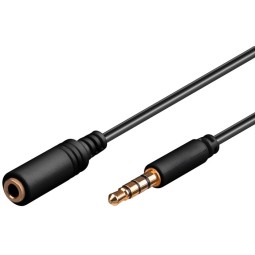 Cable: 0.15m, 4pin Stereo, Audio-jack, AUX, 3.5mm: male - female
